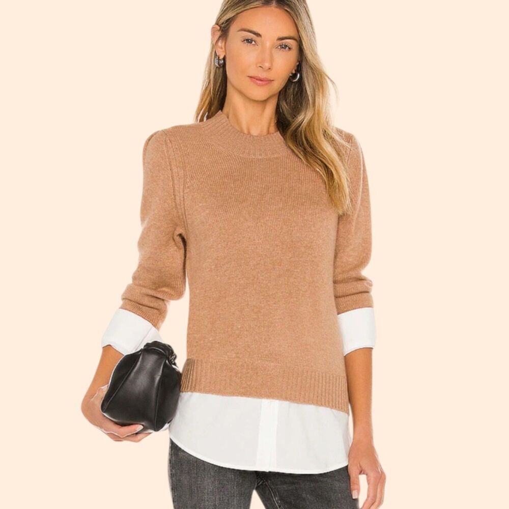 Classic Camel Crewneck Sweater - Women